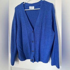 Size L cropped Blue Cardigan